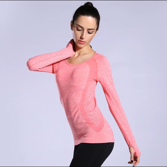 Seamless Long Sleeve Gym Top Activewear - Picture 7 of 8